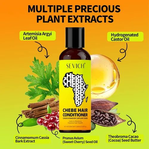 Miniatura 8 de SEVICH Naturals - Juego de champú y acondicionador Chebe - con polvo 100% africano Chebe Essence, tratamiento capilar de pérdida fina, humedad