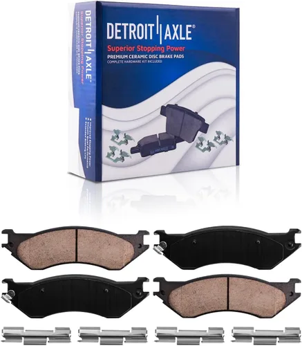 Miniatura 4 de Detroit Axle - Kit de freno trasero para Dodge Ram 2500 3500 2002 2001 2002 Rotores de freno de cerámica con reemplazo de hardware