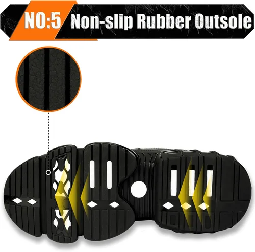 Miniatura 6 de Zapatos de punta de acero para hombres y mujeres, ligeros, con amortiguación de aire, puntera compuesta, antideslizantes, zapatos de trabajo