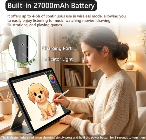 Miniatura 5 de OFD P02-Tableta de TV portátil de 21.5 pulgadas, pantalla táctil, monitor inteligente 1080P, Android 15,6+128GB ROM, TV portátil al aire libre