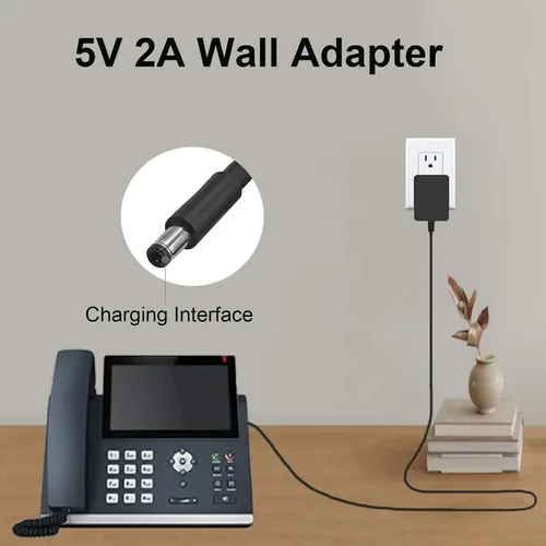 Miniatura 3 de Adaptador de corriente de repuesto para Yealink Phone PS5V2000US Fuente de alimentación compatible con Yealink T29G T54W T46U T46S T57W T48S T53W