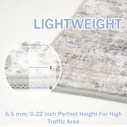 Miniatura 273 de IOHOUZE Alfombra abstracta lavable de 3 x 12 pies para pasillos, antideslizante para cocina, camino de entrada de lana sintética para interiores