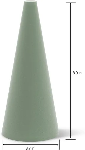 Miniatura 3 de FloraCraft Cono Floral Desert DryFōM de 3.8 pulgadas x 8.8 pulgadas, verde