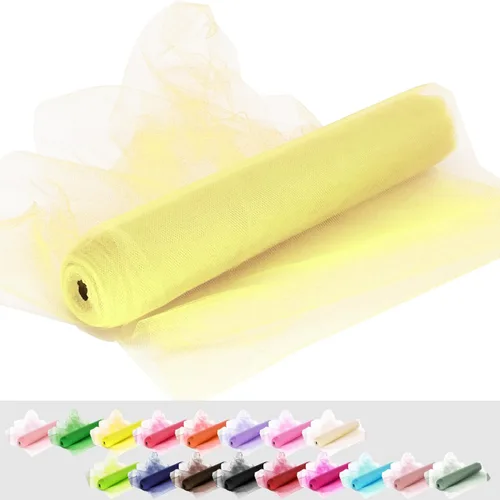 Rollos de tela de tul, 54 pulgadas por 10 yardas (30 pies), cinta de tul para decoración de fiestas de boda, rollo de tela transparente en bobina,