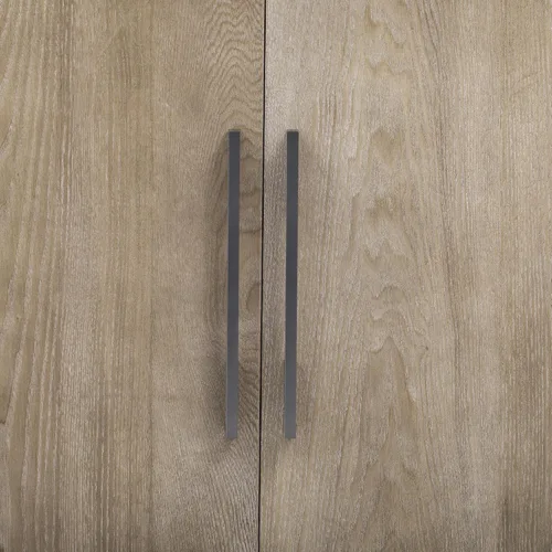 Miniatura 6 de Merax Aparador de buffet de madera moderna con 2 puertas, armario de almacenamiento independiente de estilo casa de campo, mesa consola para sala
