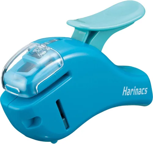 Miniatura 16 de Kokuyo, Grapadora sin grapas, Harinacs Compact Alpha portátil sin agujeros, hasta 5 hojas sin encuadernación con grapas, color rosa, importado