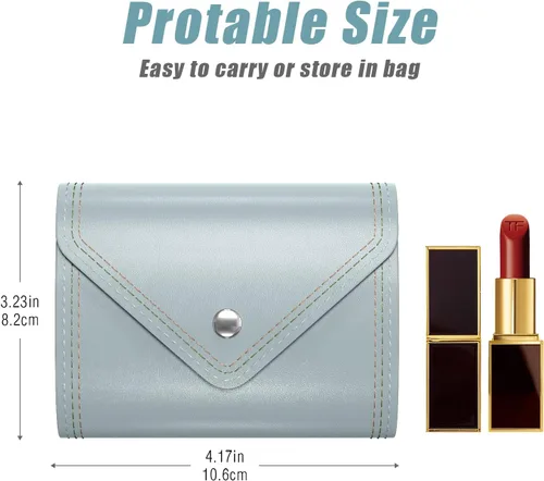 Miniatura 2 de Nipichsha Tarjetero para tarjetas de crédito, cartera pequeña para tarjetas, cartera delgada de cuero para tarjetas, funda de bolsillo para tarjetas