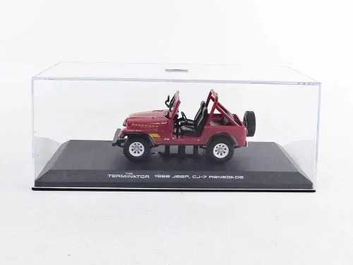 Miniatura 5 de Jeep CJ-7 Renegade 1983 de Sarah Connor - The Terminator (1984), auténtica decoración de películas, detalles cromados, neumáticos de goma reales