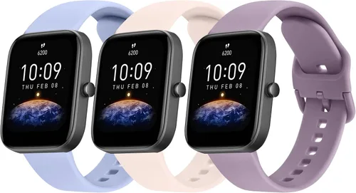 Oumida TPU Bands for Amazfit Bip 3 Pro/Bip 3/ Bip U Pro/Bip U/Bip S/Bip Lite/Bip S Lite/GTS 42mm, 20mm Quick Relase Soft Straps with Metal Buckle,