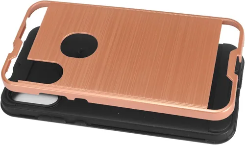 Miniatura 2 de Para Motorola Moto E (2020) XT2052 - Funda de teléfono estilo cepillado - CS3 oro rosa
