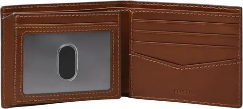 Miniatura 7 de Fossil Ryan - Cartera plegable de piel con bloqueo RFID y ventana de identificación abatible para hombre