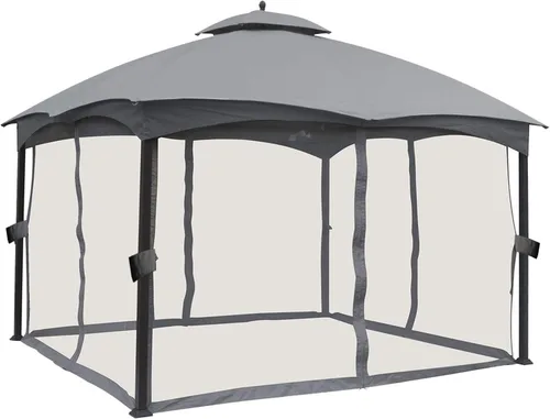 Miniatura 2 de ABCCANOPY - Paredes de red de repuesto para cenador de 10' x 12' en gris