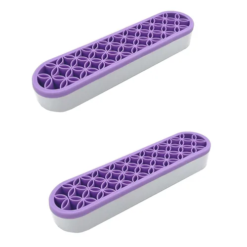 Miniatura 14 de TANG SONG 1 PC Organizador de brochas de maquillaje de silicona, caja de almacenamiento de cosméticos para escritorio (Negro)