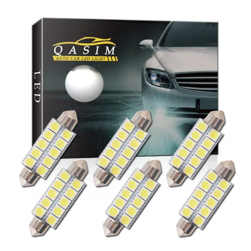 Miniatura 10 de Qasim 578 212-2 Bombilla LED 44mm Azul Festón 10-SMD 5050 LED Luces Interiores de Techo y Maletero 211-2 579 214-2 569 6411 Bombilla LED 12V DC