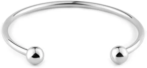 Miniatura 2 de RUBYCA 10 pulseras de plata blanca chapada en plata blanca con forma de tornillo, para bricolaje