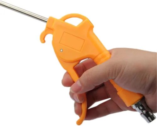 Miniatura 4 de Senzeal Pistola de soplado de aire con boquilla de 11 pulgadas, pistola sopladora de polvo de alta presión de acero inoxidable con punta de goma