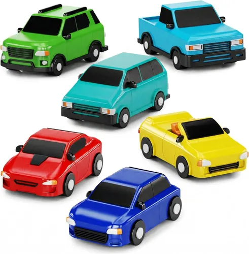 Miniatura 10 de Tub Works® Vehicles™ Coches de Baño Libres de Moho, Paquete de 6 Sellados, Diseño de Juguetes de Baño Sin Agujeros que Mantiene la Humedad Afuera
