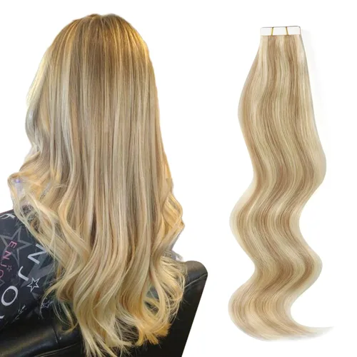 Miniatura 51 de ABH AMAZINGBEAUTY HAIR Extensiones de cinta de cabello humano Remy real, Remi, extensiones de cabello negro con pegamento en trama de piel