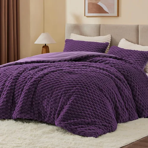 Miniatura 25 de BEDELITE Juego de Edredón Esponjoso Twin - Edredón Suave de Vellón Beige para Cama Twin, Juego de Ropa de Cama Lujoso y Cálido para Invierno, Juego