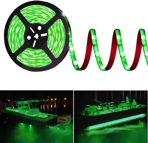 HOKIION Pontón - Luces LED para barco, 12 V 20 pies, tira de luces LED marinas impermeable, luz interior de barco, luz de cubierta de barcos,
