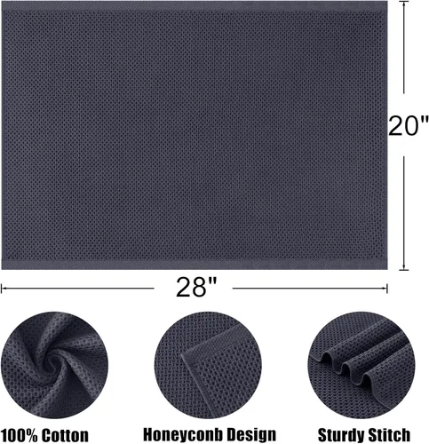 Miniatura 601 de Kitinjoy - Paños de cocina de 100 % algodón, tela de tejido gofrado, paño de limpieza ultrasuave, absorbente y de secado rápido. Beige