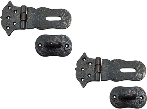 Miniatura 7 de Adonai Hardware "Paran" Cerrojo de bloqueo de seguridad de latón resistente (6 pulgadas x 1 paquete, latón satinado) para cofre del tesoro