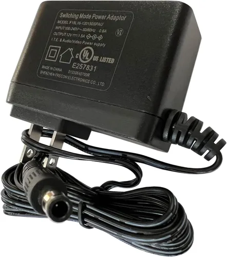 Adaptador de CA/CC UL 12V 1.5A compatible con Casio WK-6500 WK-6600 WK-7500 WK-7600 Privia PX-7 PX-7WE PX-3BK PX-5S PX-55 PX-5SWE PX-130 PX-730