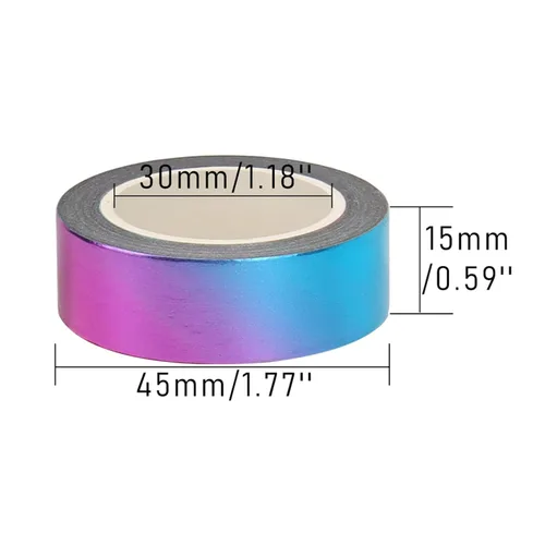 Miniatura 6 de NatSumeBasics 3 Cintas Washi Arcoíris Metálicas Cintas de Enmascarar 32 pies x 0.6 pulgadas. Cintas Washi de Papel Metálico para Manualidades 3
