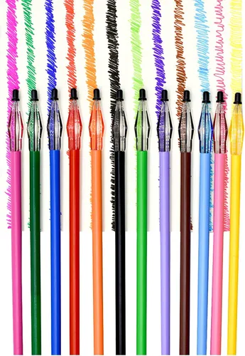 Miniatura 5 de 12 bolígrafos coloridos de plumas de pavo real, bolígrafos de gel de colores con puntas de cabeza de diamante, 24 repuestos, tinta brillante