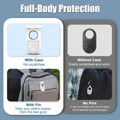 Miniatura 7 de Funda para Galaxy SmartTag2 con pasador invisible, funda protectora completa de silicona suave antideslizante para Samsung Galaxy Smart Tag 2