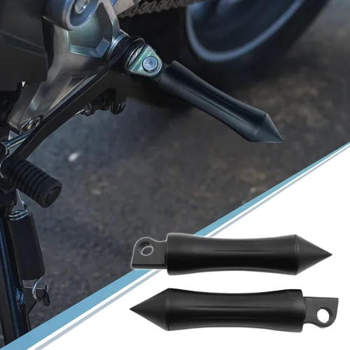 Miniatura 3 de F FIERCE CYCLE 1 par de aleación de aluminio de 0.394 in de la motocicleta Rearsets trasero conjunto reposapiés Peg Bike Bicicleta Ciclismo Negro