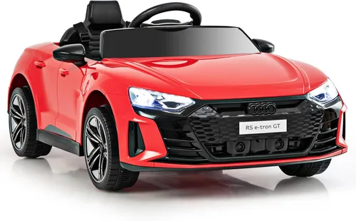 Miniatura 10 de OLAKIDS Audi RS e-tron GT - Vehículo eléctrico con licencia de 12 V con control remoto, funciona con pilas, juguete para niños pequeños con Blanco