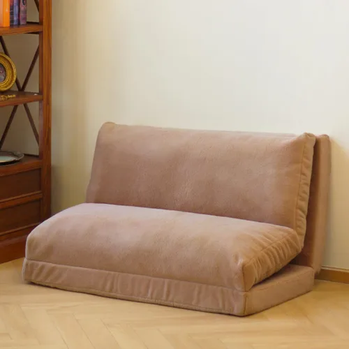 Miniatura 9 de N&V Sofá cama plegable tipo bolsa de frijoles, sofá cama plegable con relleno de espuma, incluye funda extraíble y lavable a máquina, suave forro