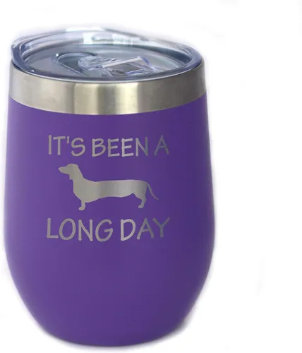 Miniatura 7 de Custom Been a Long Day - Vaso de vino personalizado con tapa deslizante - Taza aislada de acero inoxidable sin tallo, bonita taza divertida