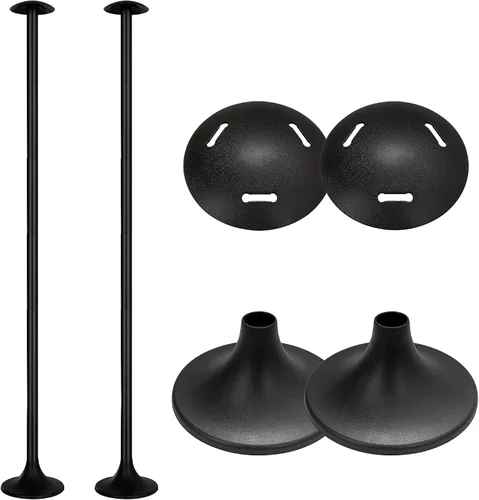 NEXCOVER Cubierta de barco y soporte ajustable | Se extiende de 12 a 54 pulgadas | Poste de 6 etapas | Sistema reforzado de ABS | Negro