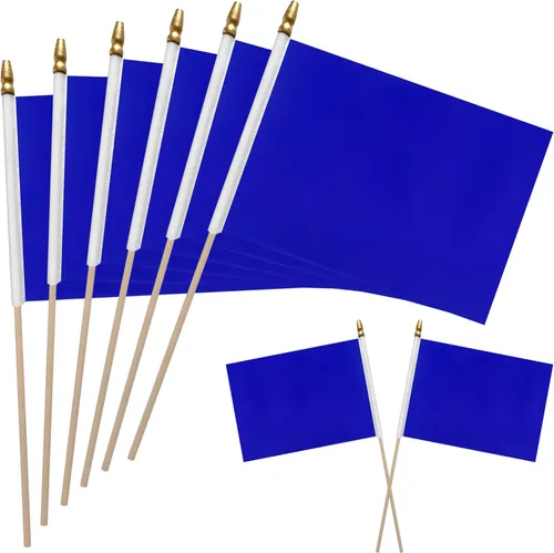Miniatura 13 de WEITBF 12 Piezas Banderas Moradas Sólidas de 8×12 Pulgadas Pequeñas Banderas de Sublimación en Blanco para Bricolaje en Palo Mini Bandera Triangular