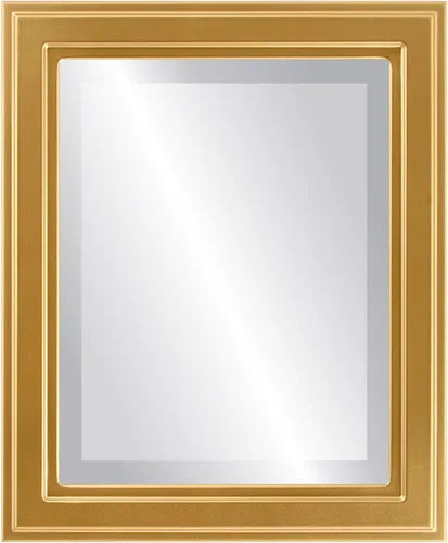 Miniatura 25 de OVALCREST Espejo de pared biselado rectangular para decoración del hogar, estilo Wright - Oro champán - Dimensiones exteriores de 16 x 20 pulgadas