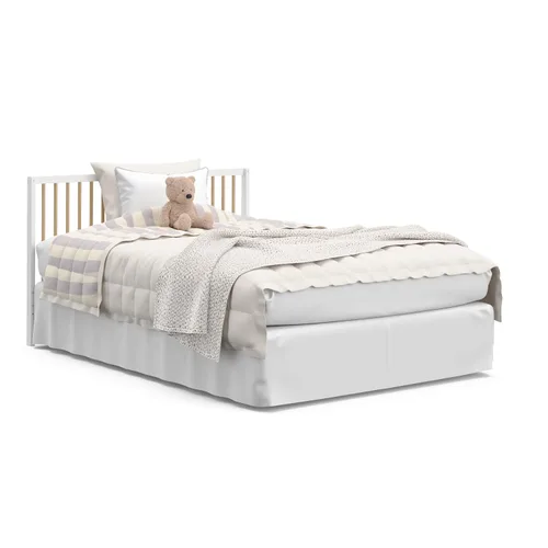 Miniatura 13 de Graco Teddi cuna convertible 5 en 1 (blanco con madera flotante) – Certificado GREENGUARD Gold, se convierte en cama de día, cama infantil y cama