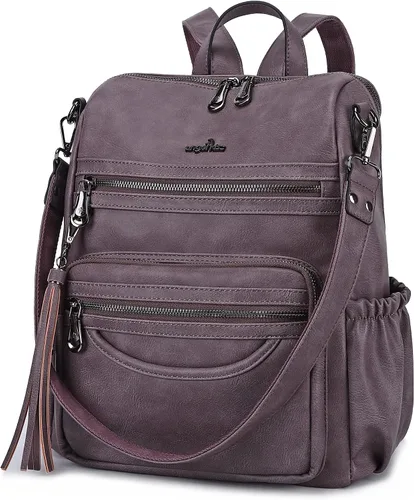 Miniatura 68 de Bolsos mochila monedero de piel sintética para mujer, bolsas con zíper, mochilas de hombro casuales