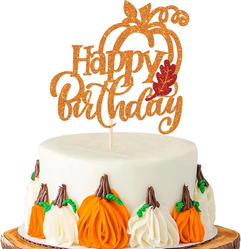 Miniatura 27 de Rsstarxi Paquete de 36 adornos para cupcakes de calabaza pequeña, revelación de género, baby shower, fiesta, decoración de tartas, calabaza