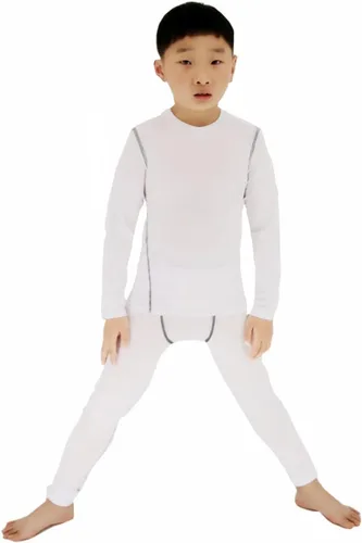 Conjunto de camisetas y pantalones de béisbol de compresión para niños y jóvenes, camisas atléticas de manga larga, pantalones de fútbol, pantalones