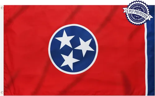 Miniatura 22 de Bandera del estado de Alabama de 3 x 5 pies para exteriores, doble cara, 3 capas, poliéster, AL Alabama, banderas con 2 ojales de latón