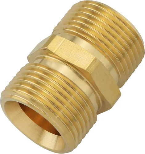 Acoplador de lavadora a presión ZZLZX métrico M22 0.59 pulgadas rosca macho a M22 0.551 in, adaptador de extensión de manguera de lavadora a