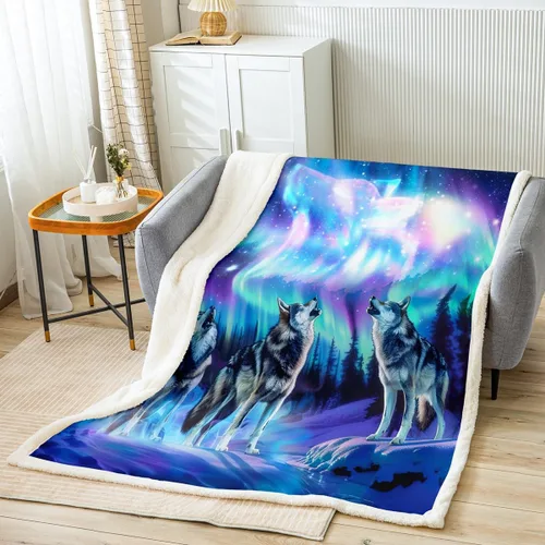 Miniatura 14 de Feelyou Butterfly Throw Blanket Butterflies Print Soft Fleece Sherpa Cozy Fuzzy Plush Warm Glitter Colorful Fuzzy Plush Throw Animal 40"x50" for Bed