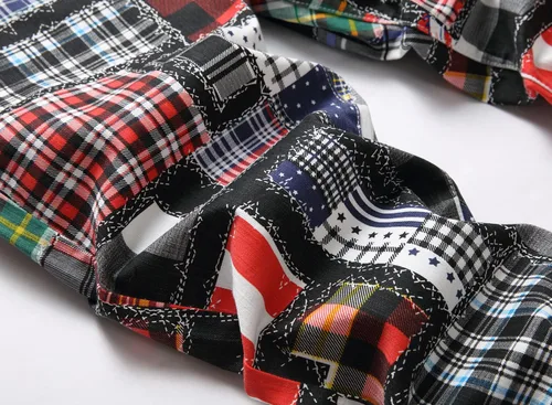 Miniatura 120 de Baylvn - Pantalones de mezclilla entallados y estampados para hombre con corte recto