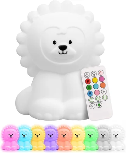 Miniatura 17 de Lumipets Pepper The Puppy Dog - Luz nocturna de silicona blanda para niños Bonita luz nocturna con control remoto y control táctil
