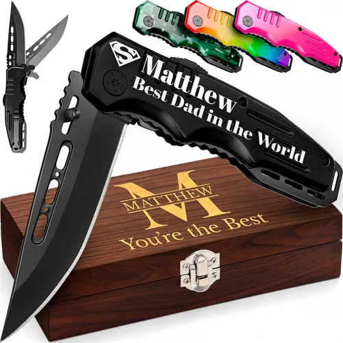 Miniatura 12 de Cuchillo de bolsillo con bloqueo de seguridad para mujeres - Cuchillo asistido por resorte, cuchillos lindos - Accesorio de herramienta de 2. Rosa