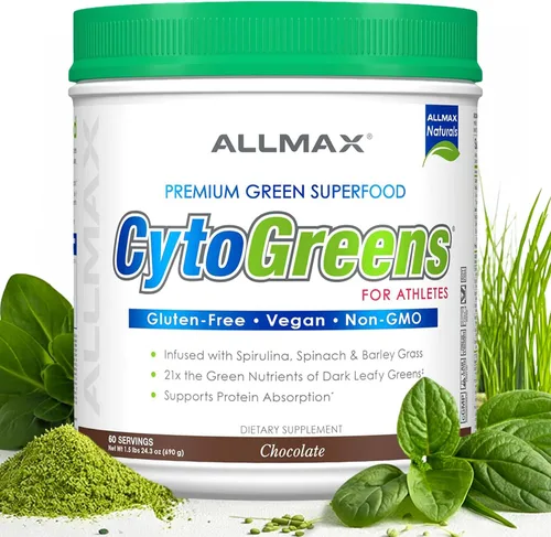 Miniatura 13 de ALLMAX Naturals CytoGreens Super Greens en polvo, superalimento verde premium con verduras, superalimentos, suplemento de verduras diarias, té verde