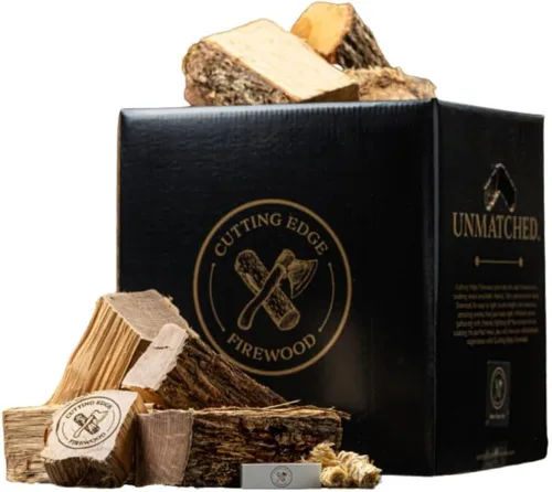 Miniatura 8 de Cutting Edge Firewood - Caja de leña artesanal de nogal Madera dura seca al horno de primera calidad Quemadura caliente y duradera con rico