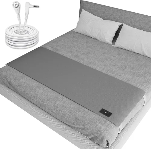 Sábanas de tierra para cama tamaño Queen, sábanas de cama con tierra con 10% de fibra plateada, sábanas de tierra para un mejor sueño, energía,